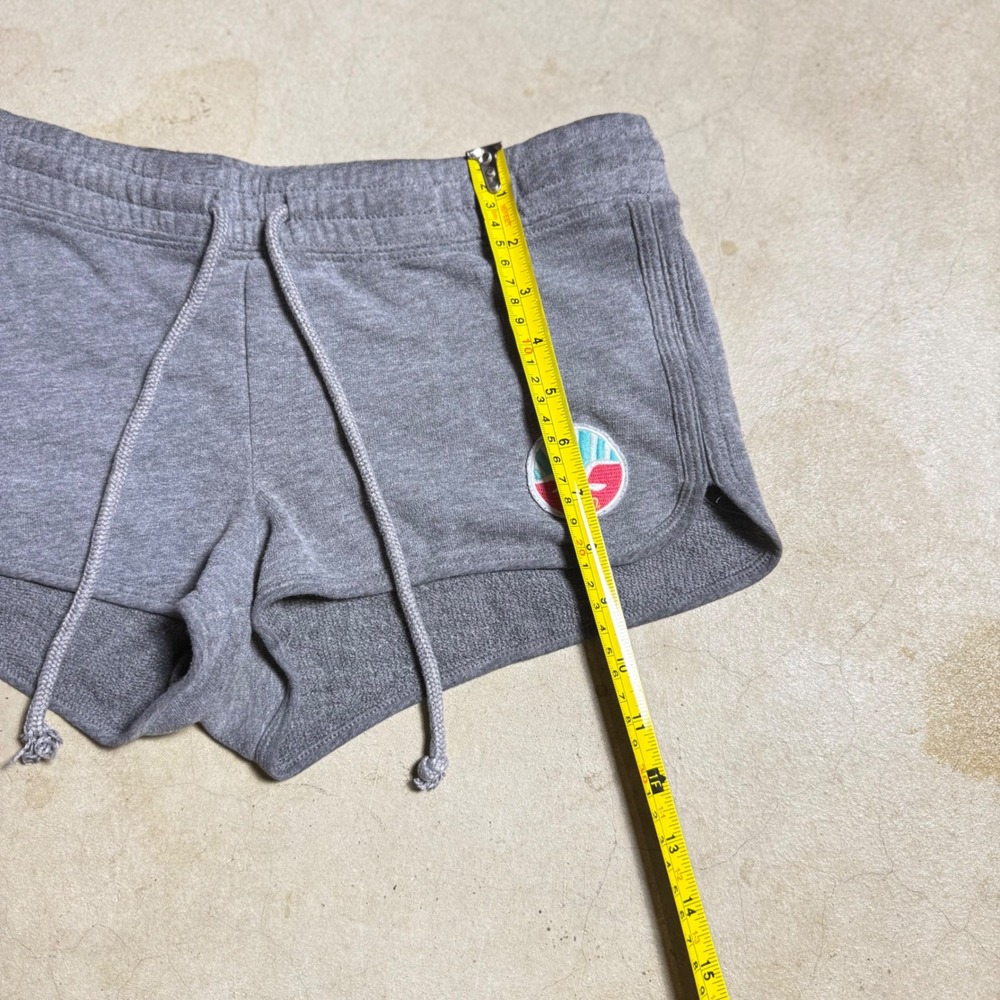 Hollister Grey Heathered Graphic Logo Sweat Shorts - Picture 6 of 7